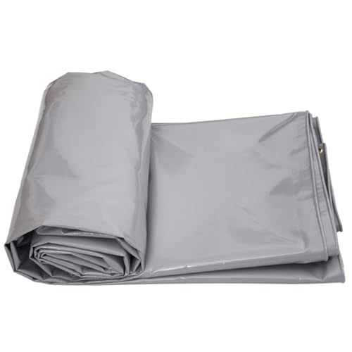 4m x 8m Grey Waterproof Poly Tarp with Grommets K480