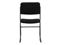 Black Fabric Stackable Chair with Sled Base E4519