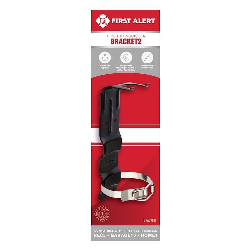 Black Powder Coated Steel Fire Extinguisher Mount K255