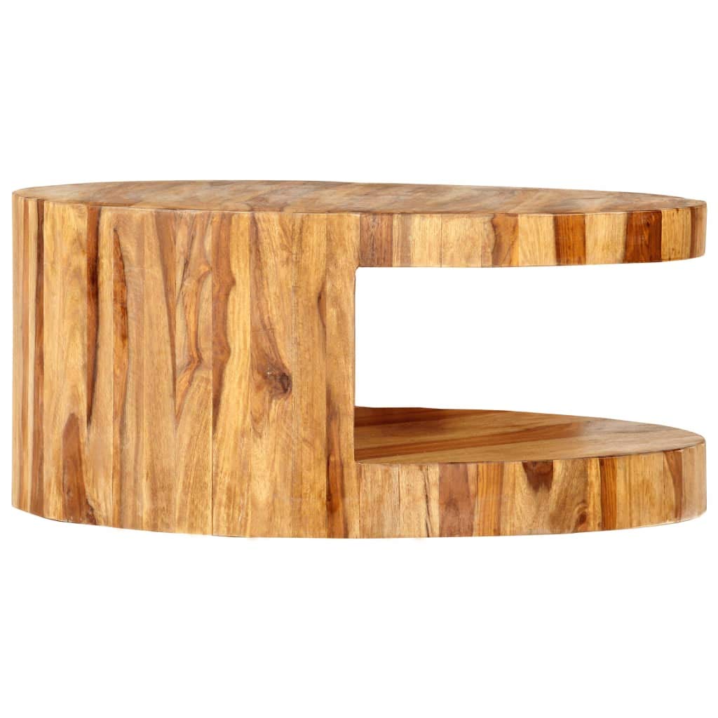 Round Coffee Table Solid Sheesham Wood Z653