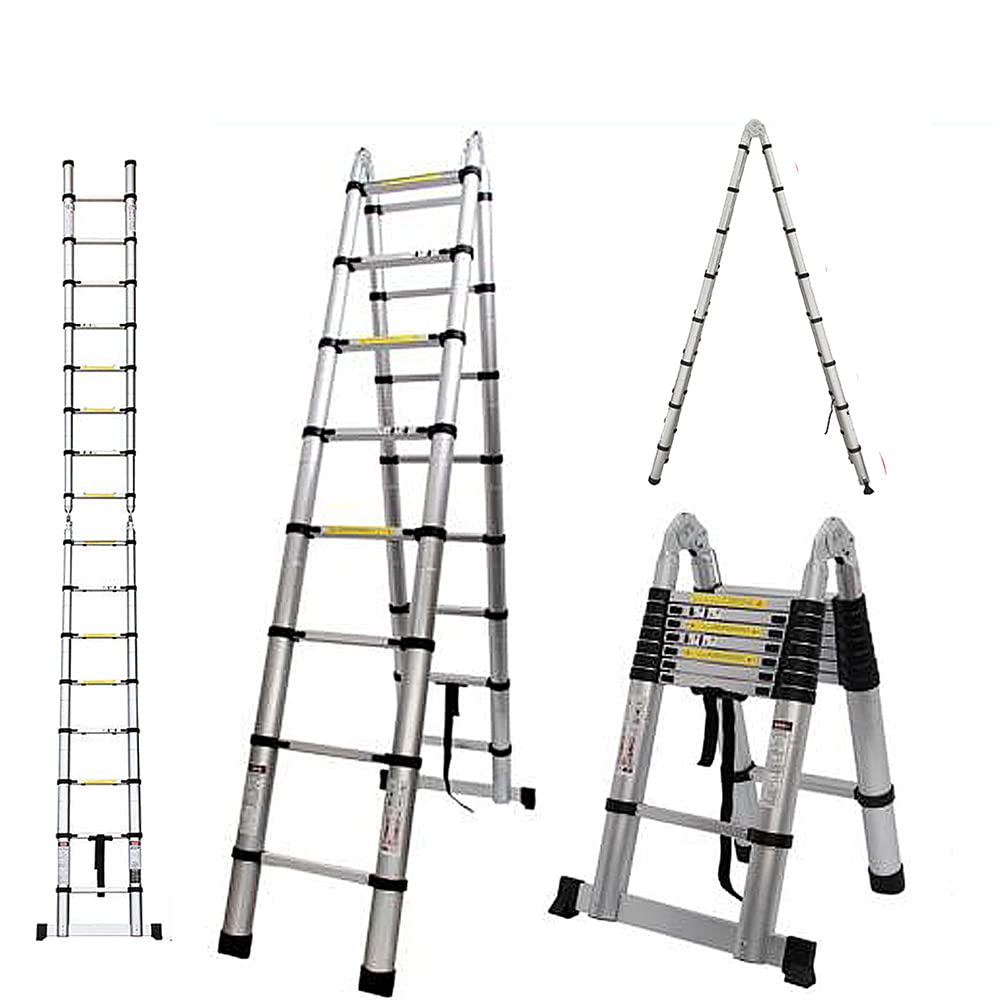 Aluminum Telescopic Extension Ladder 8.5ft-20.3ft Non-Slip A573