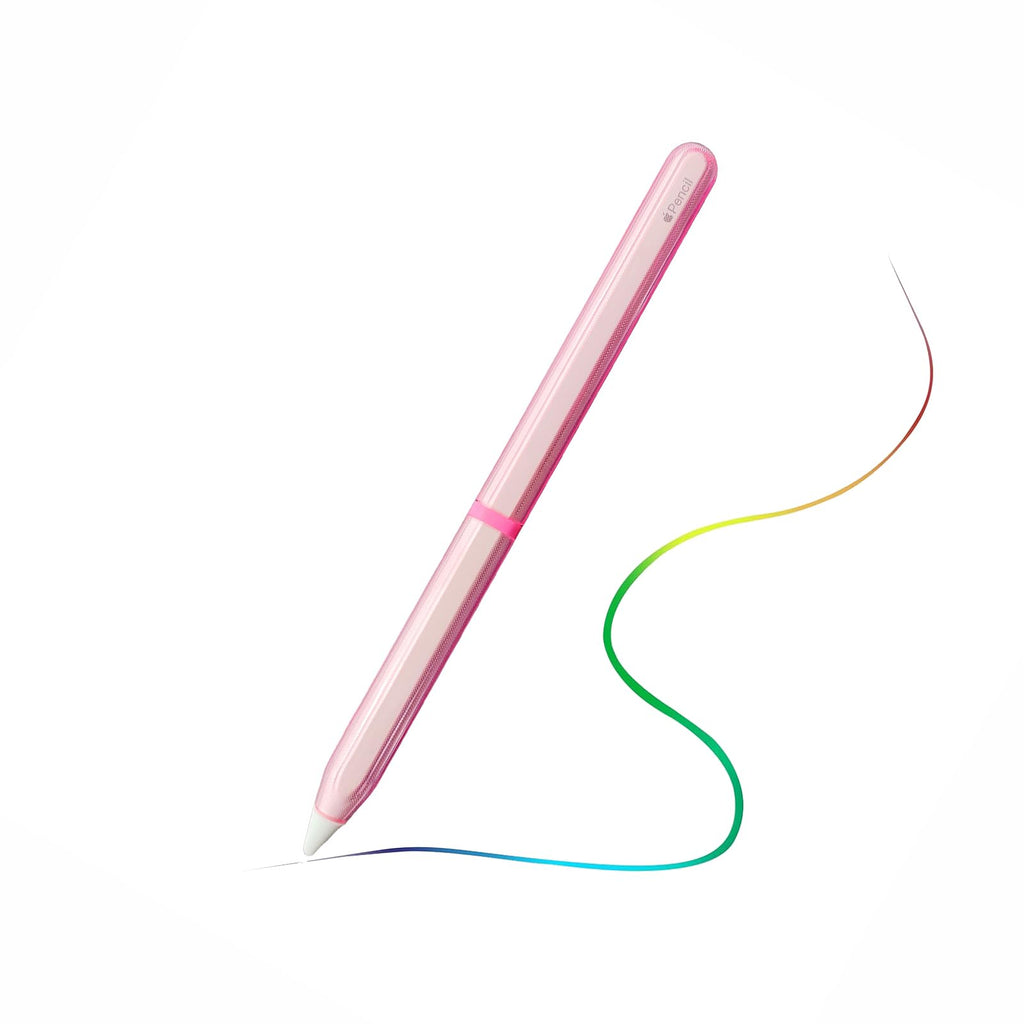 Pink Protective Pencil Case with 2 Silicone Tip Covers L946308