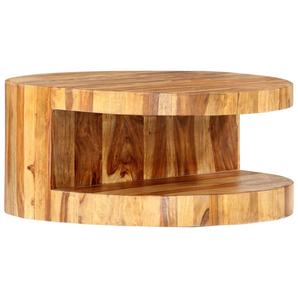 Round Coffee Table Solid Sheesham Wood Z653