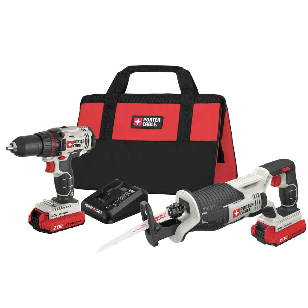 20V MAX Cordless Drill Combo Kit with Reciprocating Saw W6323