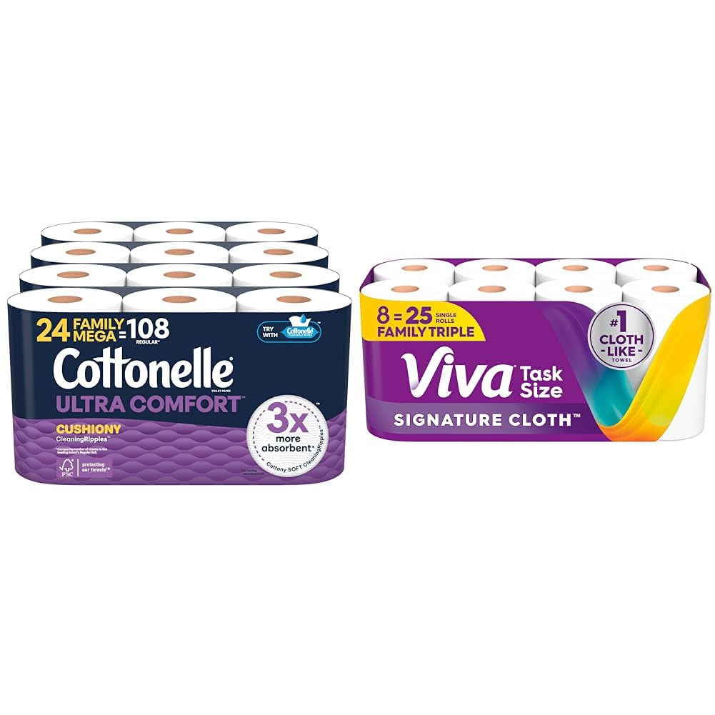 Cotton Toilet Paper and Paper Towels Bundle Z335805