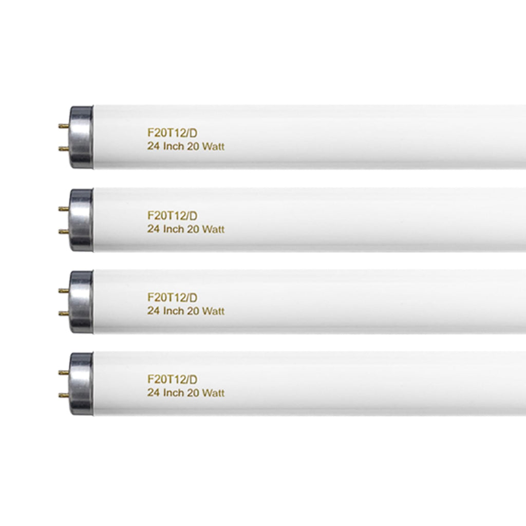 20 Watt T12 Fluorescent Tube Light Bulb Daylight 4 Count T98840