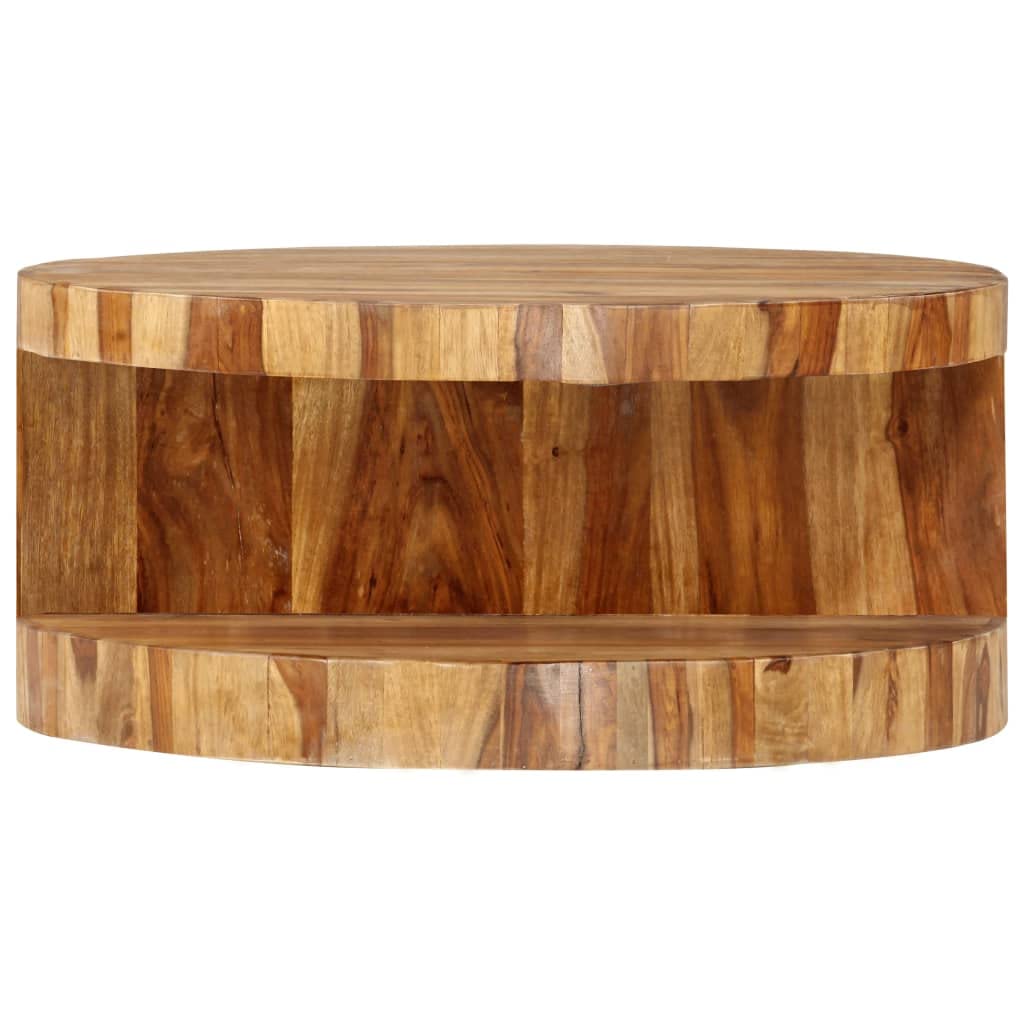Round Coffee Table Solid Sheesham Wood Z653