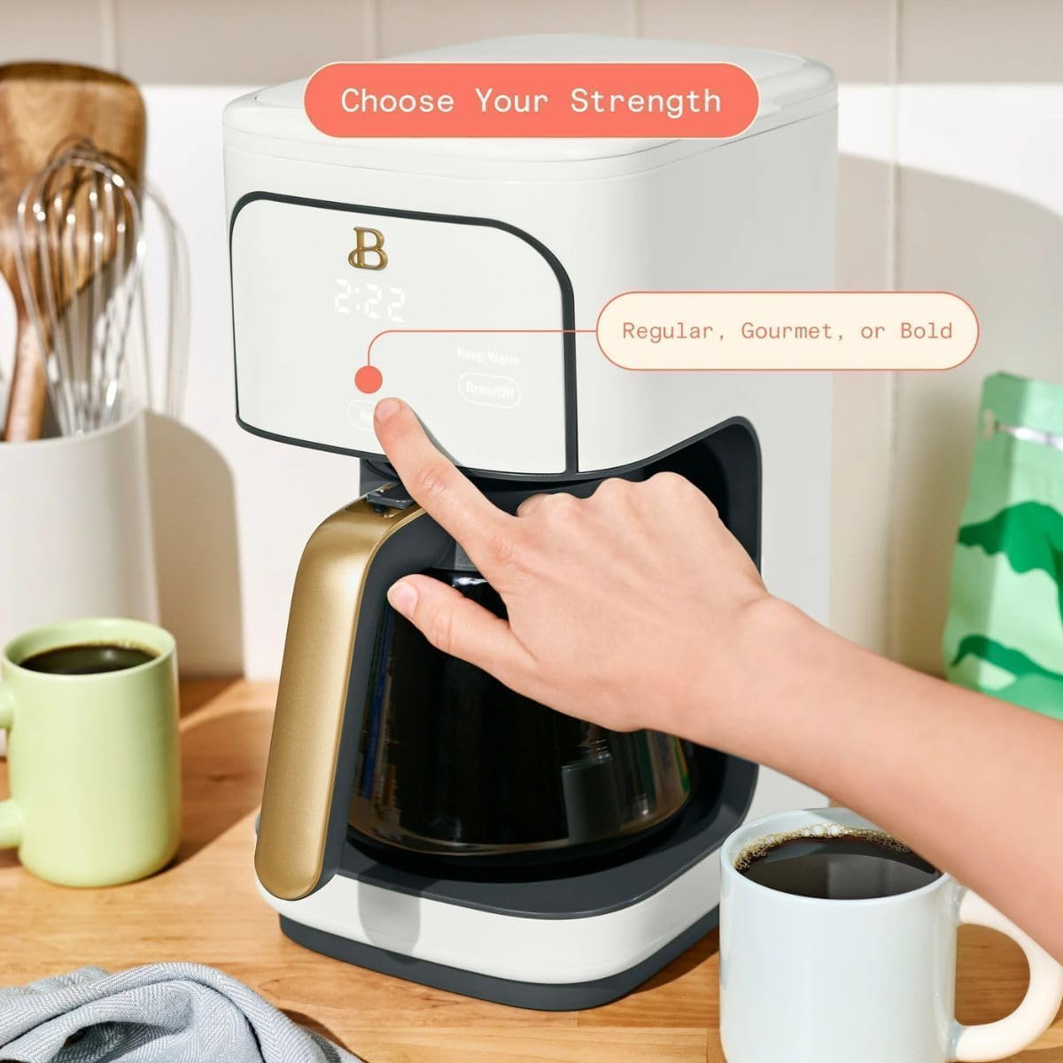12-Cup Programmable Coffee Maker with Glass Carafe W3654