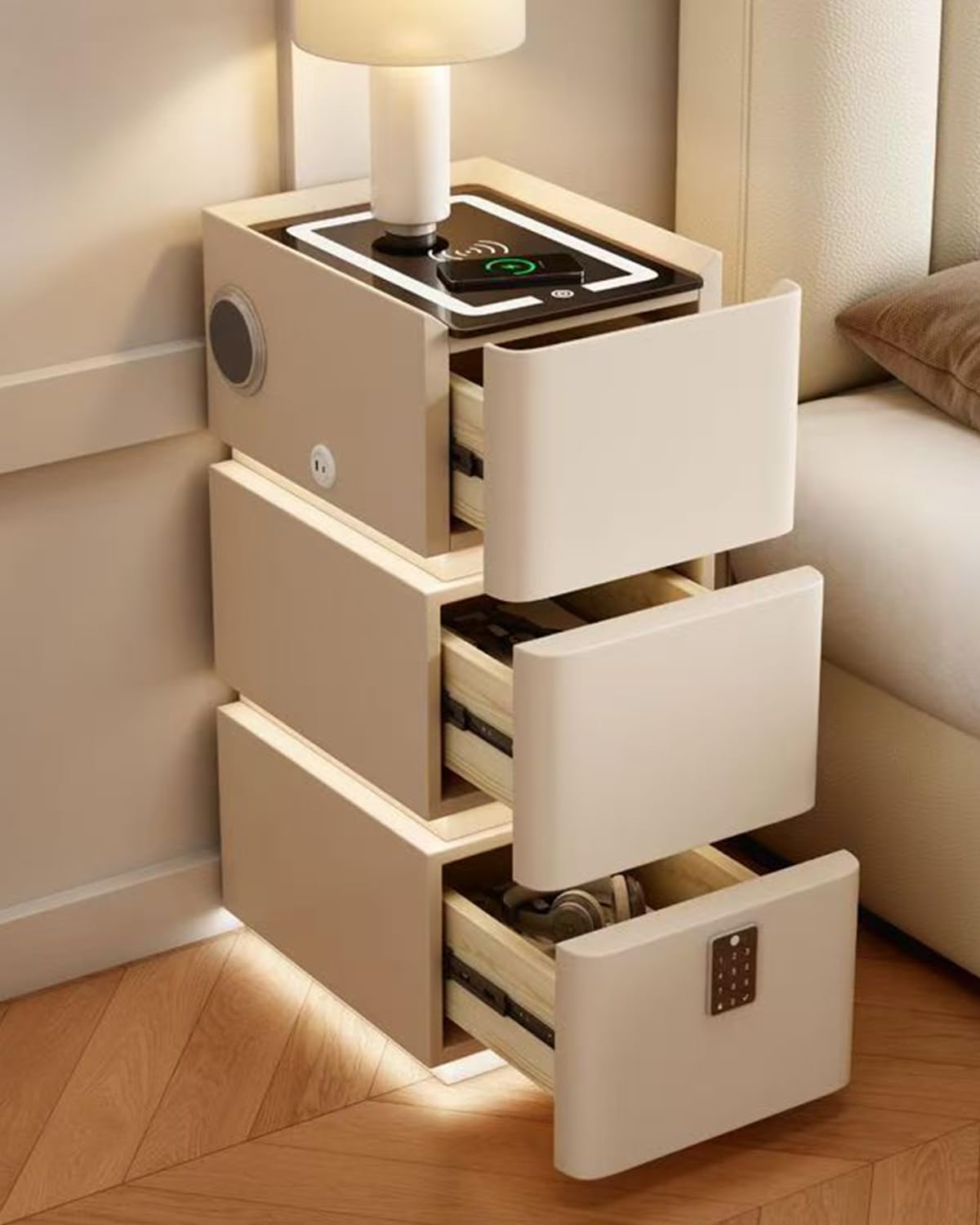 Narrow Nightstand with 3 Drawers X345224