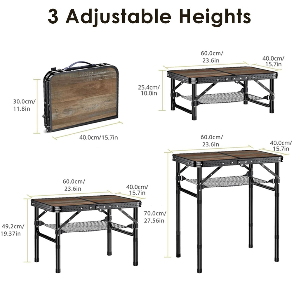 Folding Picnic Table 2ft Portable Camping Table V93191
