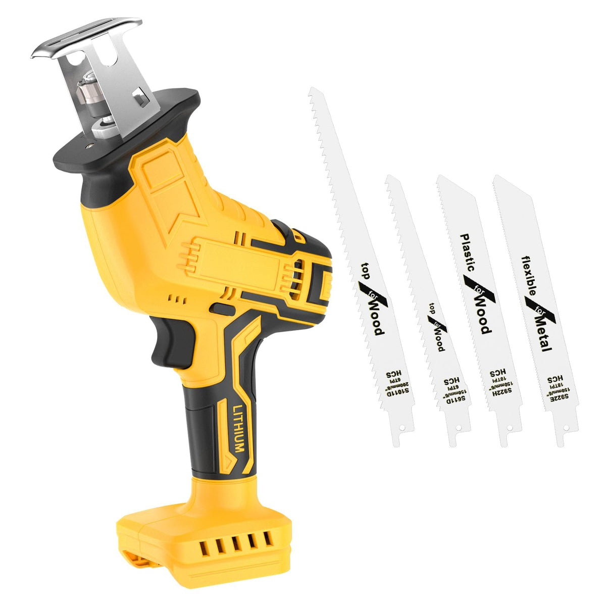 Cordless Reciprocating Saw 0-3500 SPM Variable Speed 4 Saw Blades O192