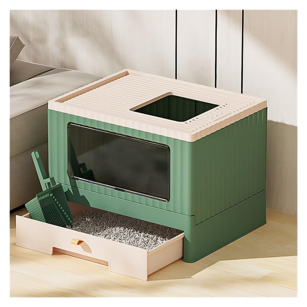 Foldable Cat Litter Box with Lid & Scoop M865