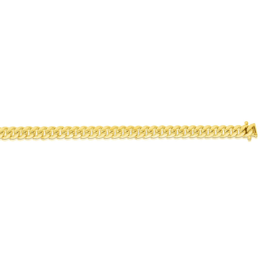 10k Yellow Gold 7mm Miami Cuban Link Chain Necklace B13790