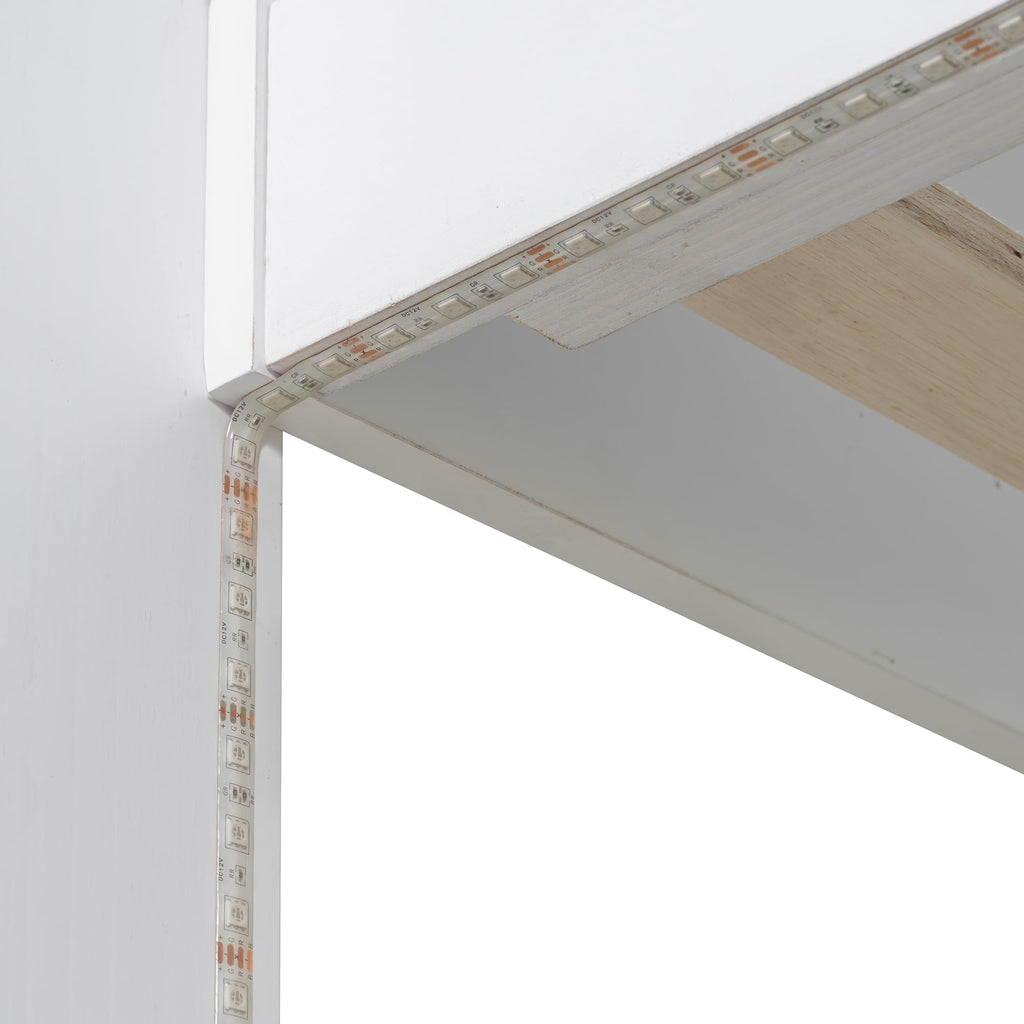Twin Over Full Bunk Bed with Storage Shelves X96214