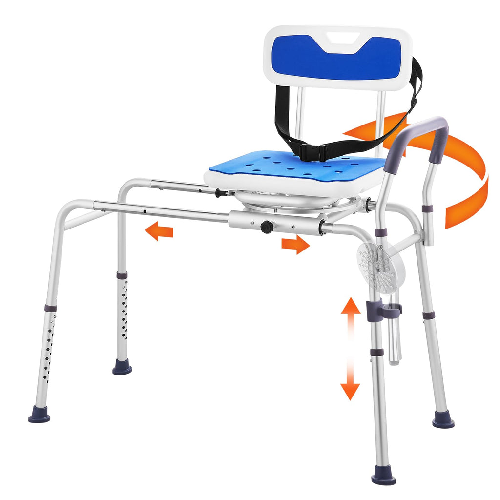 Sliding Tub Transfer Bench with 360 Degree Swivel Seat V13849