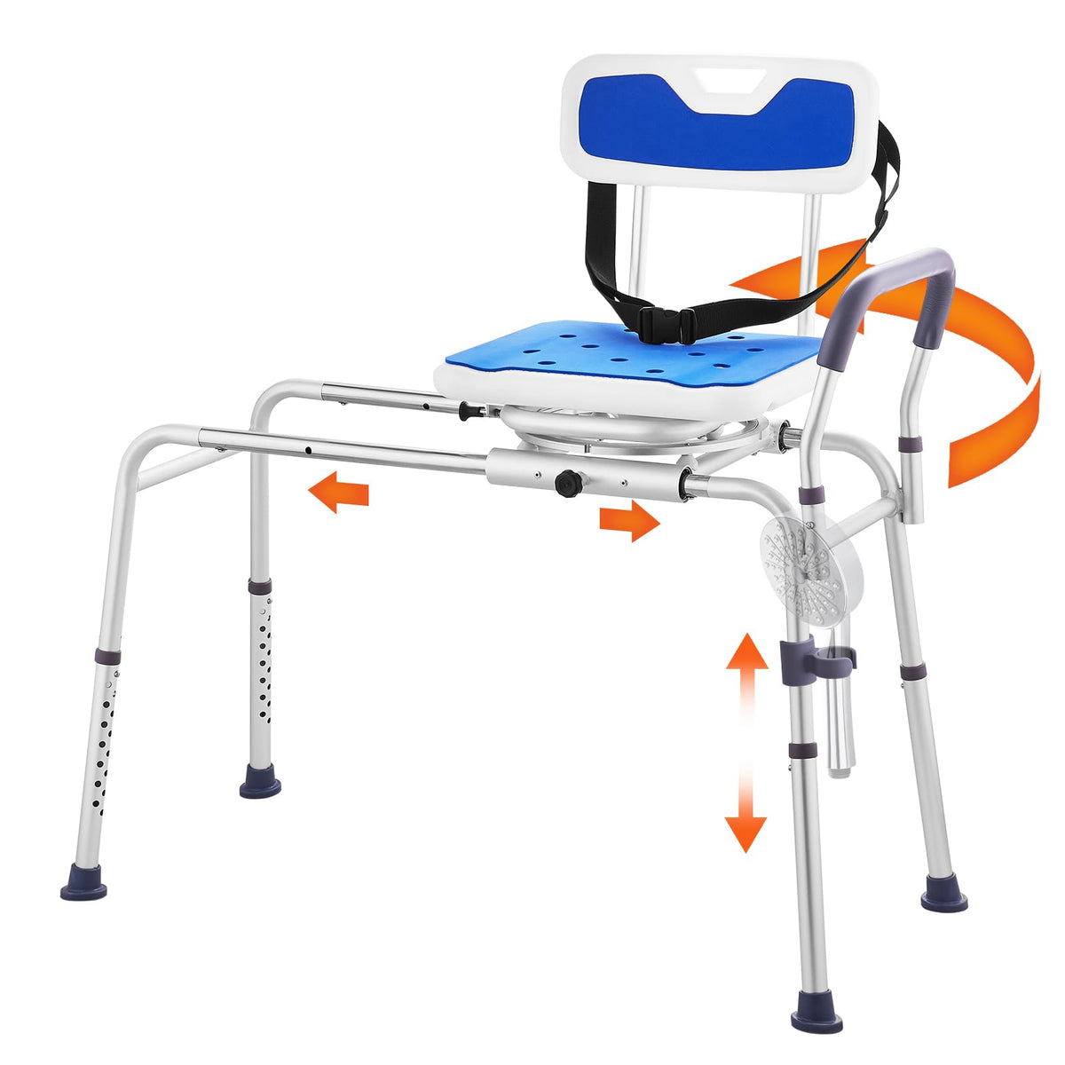 Sliding Tub Transfer Bench with 360 Degree Swivel Seat V13849