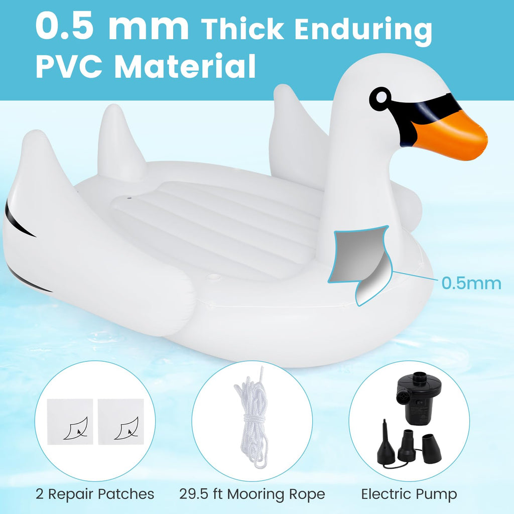 4-Person Inflatable Pool Float with Cup Holders G10921