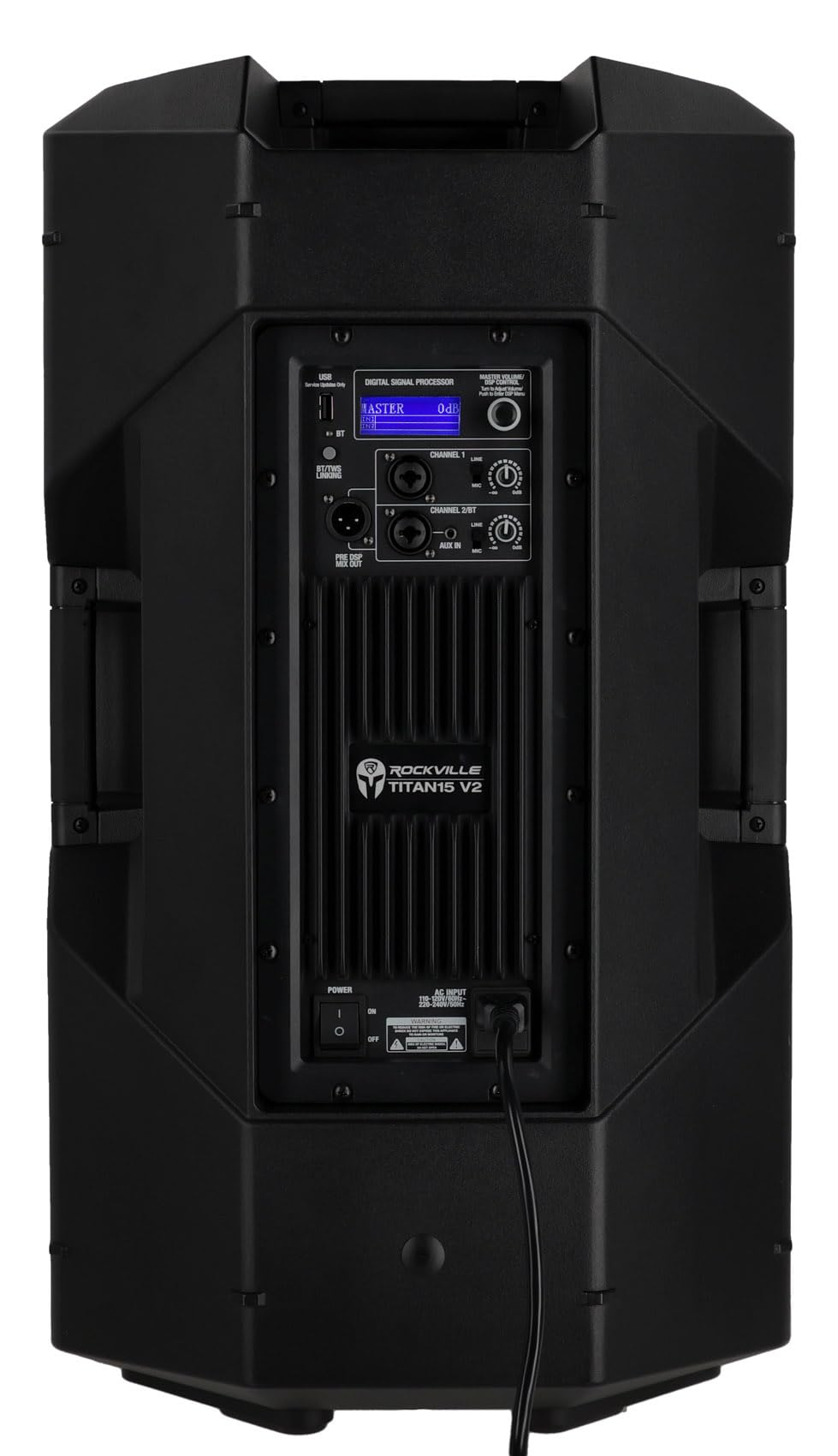 15" 2000W Powered DJ PA Speaker Pair with Stands E3364