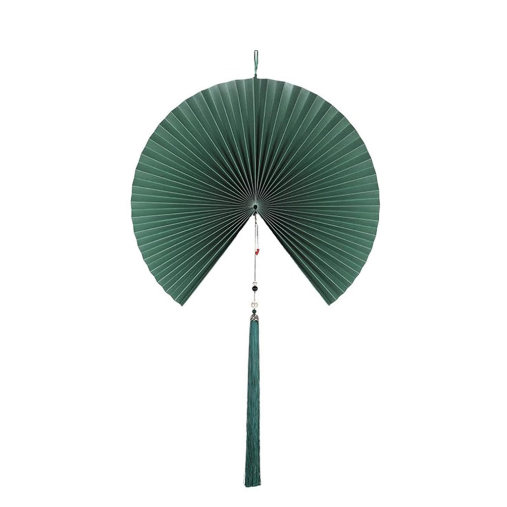 Handmade Hanging Folding Paper Fan Green 32'' H866691