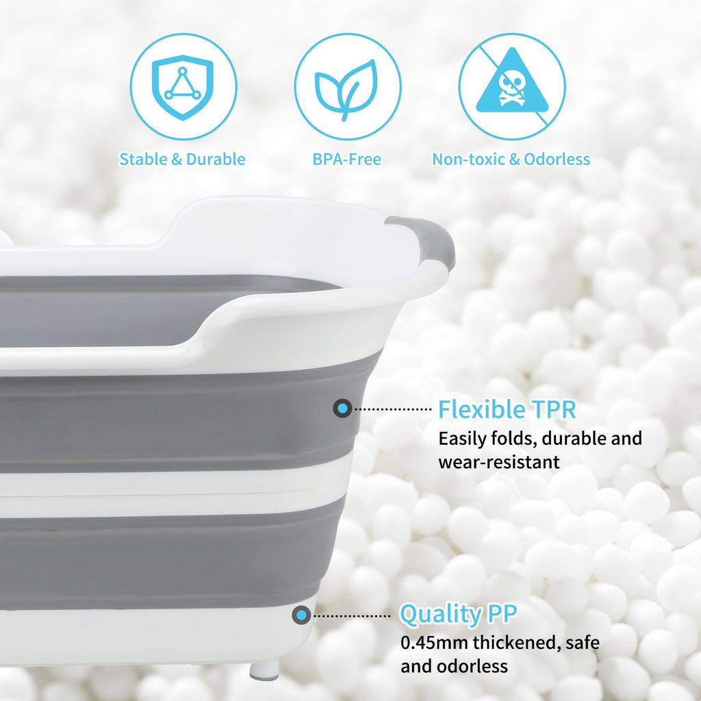 27L Raised Collapsible Dog Bathtub with Drain E70265