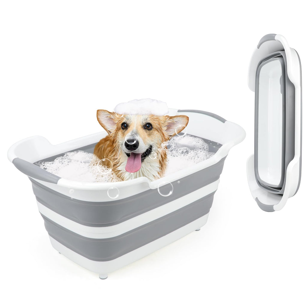 27L Raised Collapsible Dog Bathtub with Drain E70265