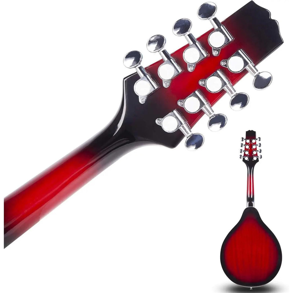 Acoustic Electric Mandolin Instrument Vintage Red Sunburst Mahogany Wood N880