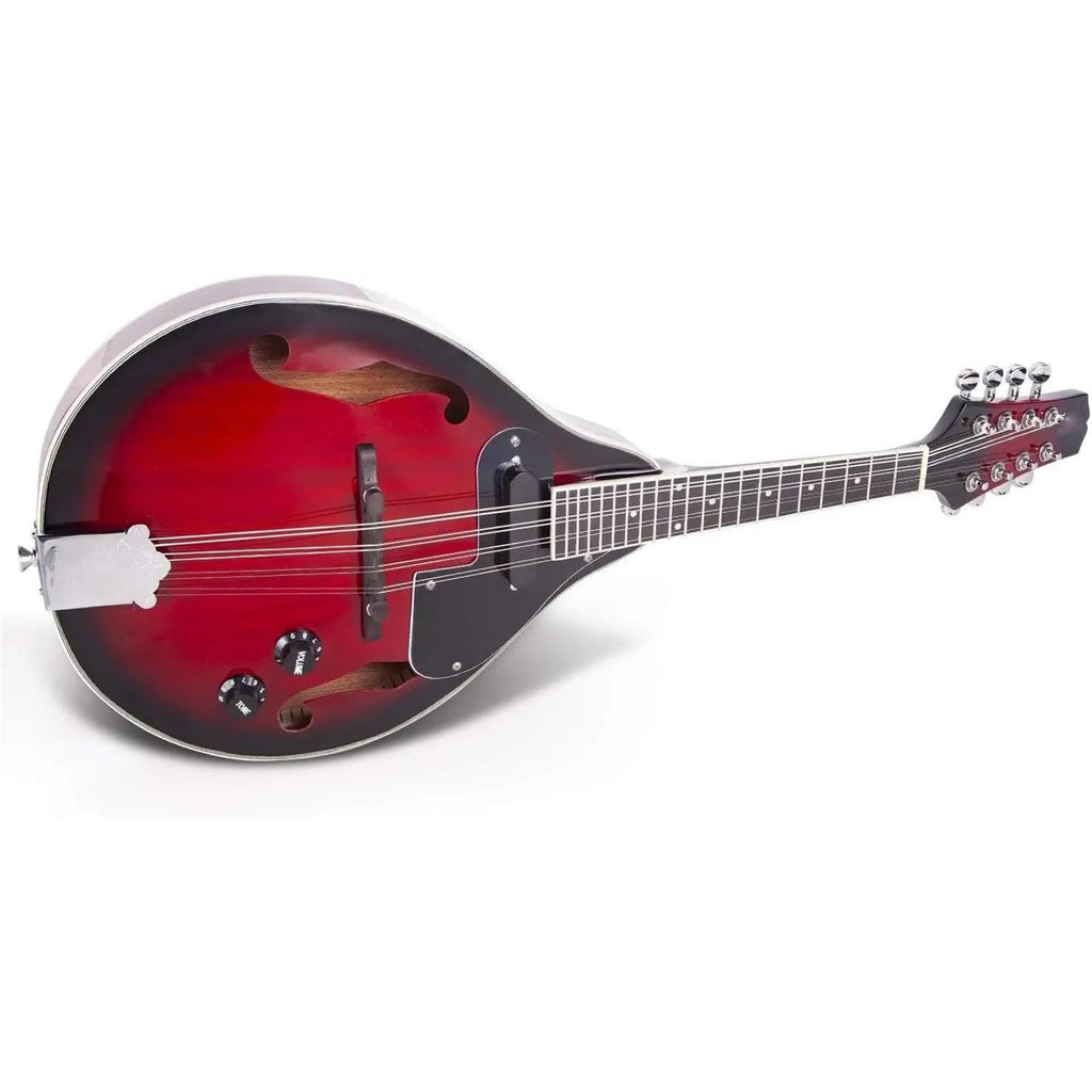Acoustic Electric Mandolin Instrument Vintage Red Sunburst Mahogany Wood N880