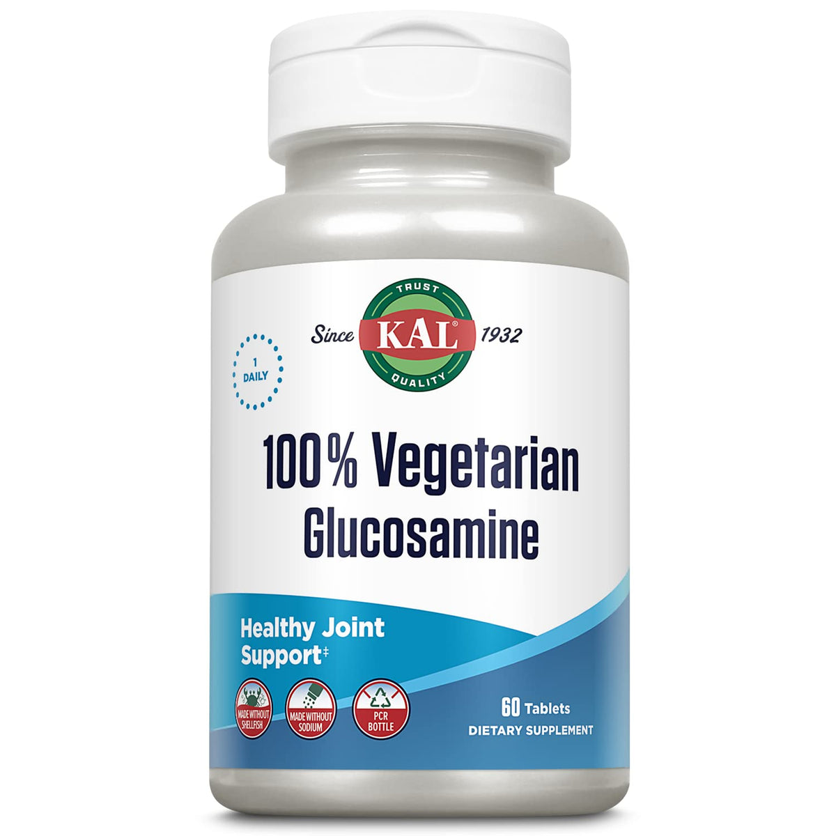Vegetarian Glucosamine 1000 mg Joint Health Supplement 60 Tablets K7632