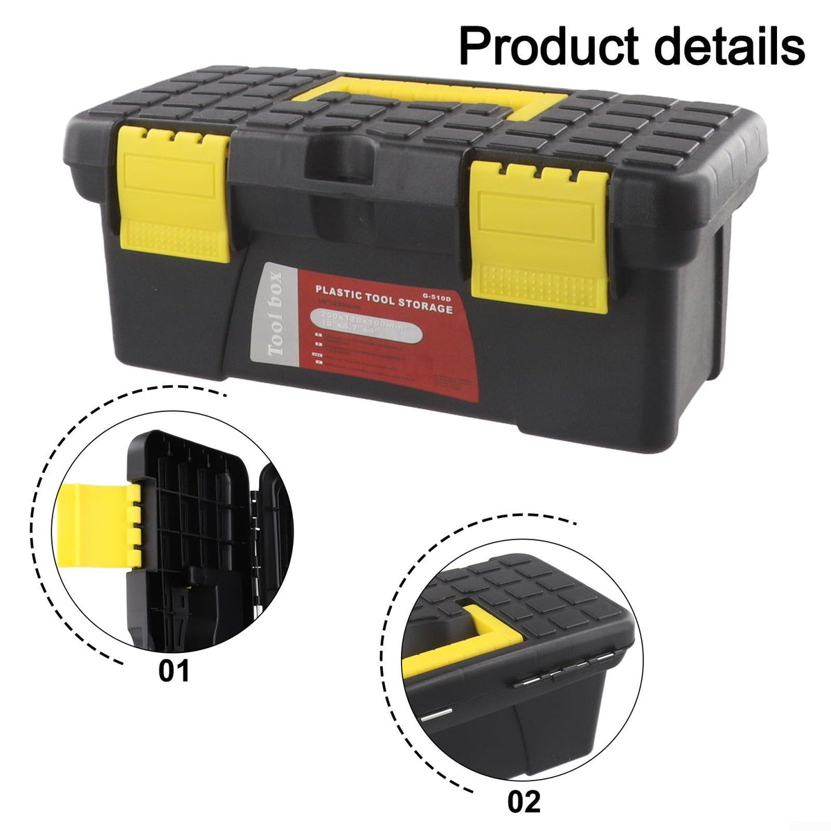 10-Inch Plastic Single Layer Toolbox F23837