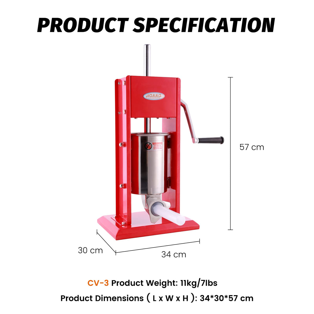 Stainless Steel Vertical Sausage Stuffer Y110