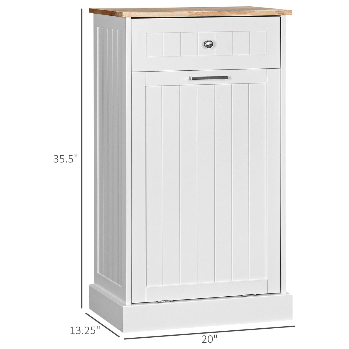 White Double Tilt-Out Trash & Recycling Cabinet V6017