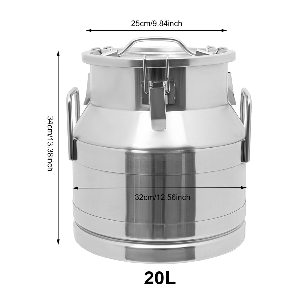 20L Stainless Steel Milk Bucket with Spigot R742411