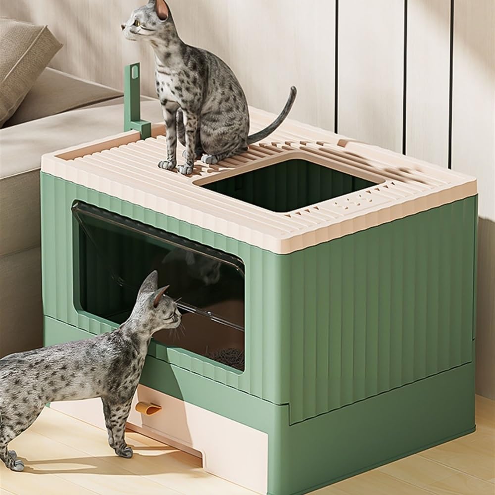 Foldable Cat Litter Box with Lid & Scoop M865