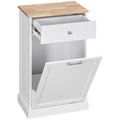 White Double Tilt-Out Trash & Recycling Cabinet V6017
