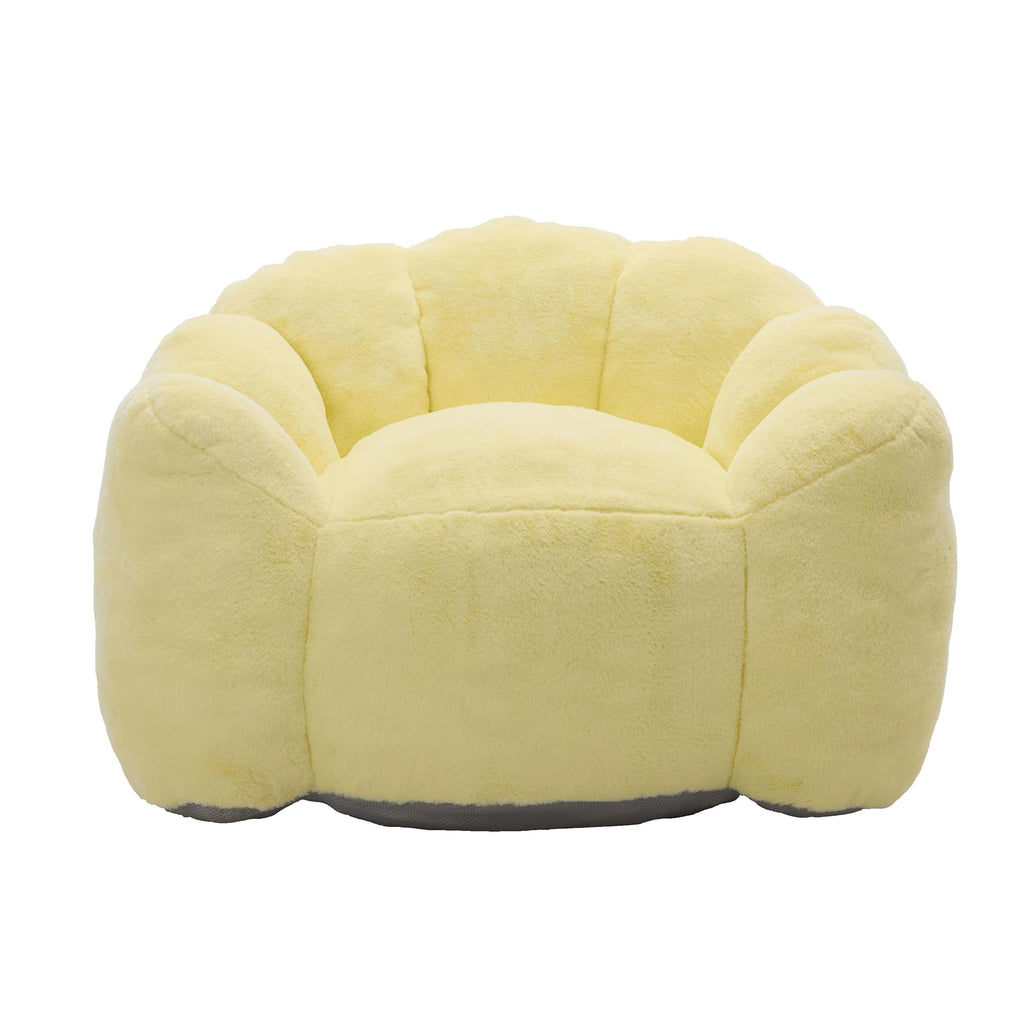 Floral Shaped Faux Fur Bean Bag Chair V5796
