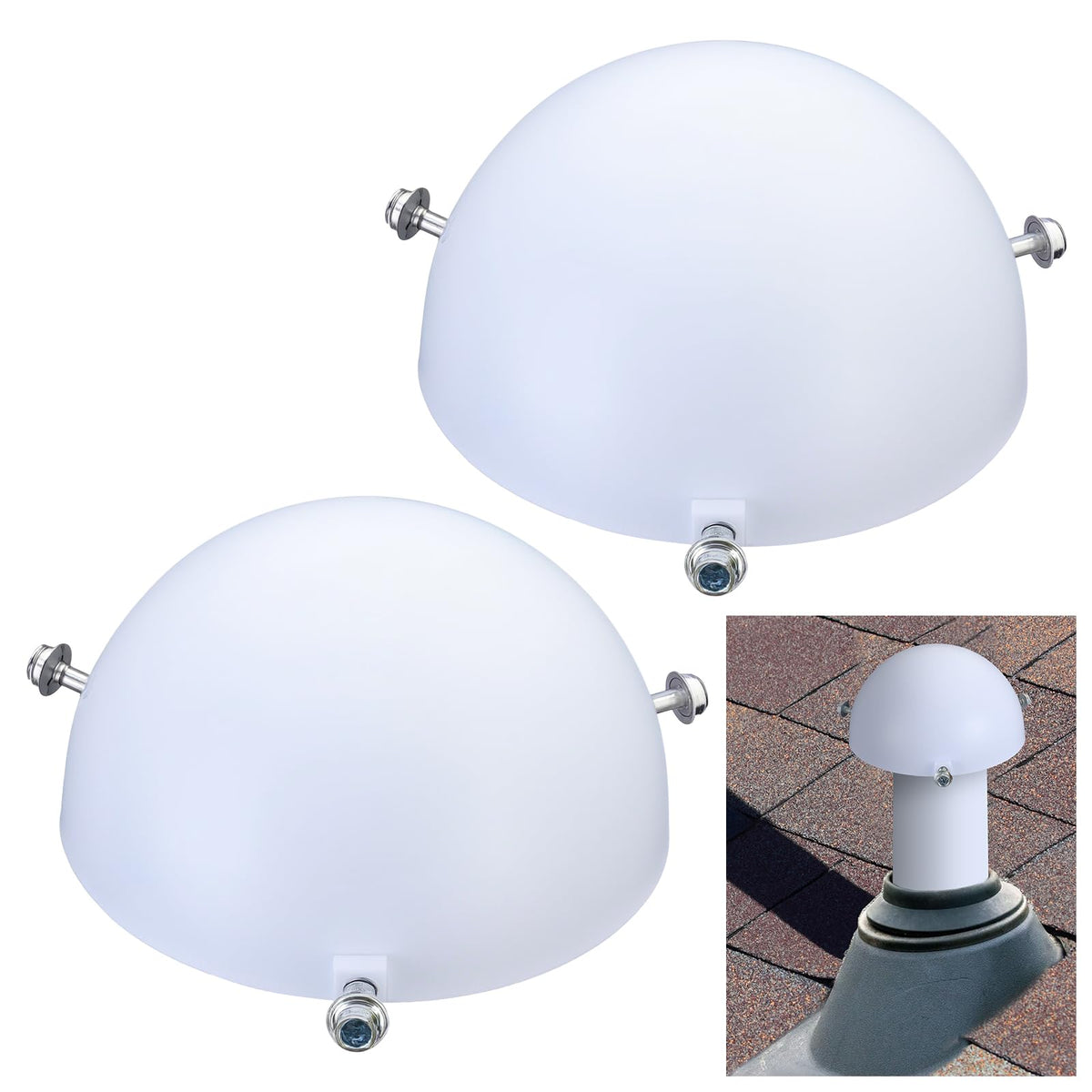 2 Pcs White Mushroom Vent Cap P207889