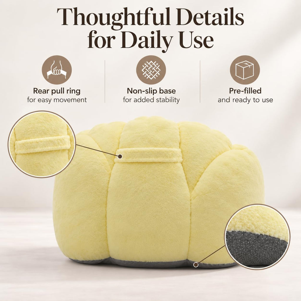 Yellow Memory Foam Bean Bag Chair G320289