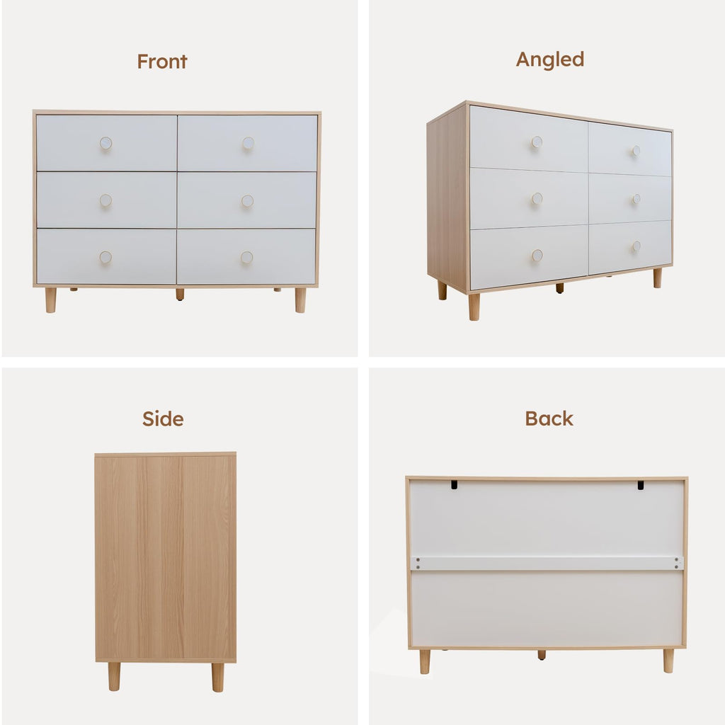 White 6 Drawer Baby Dresser E31986