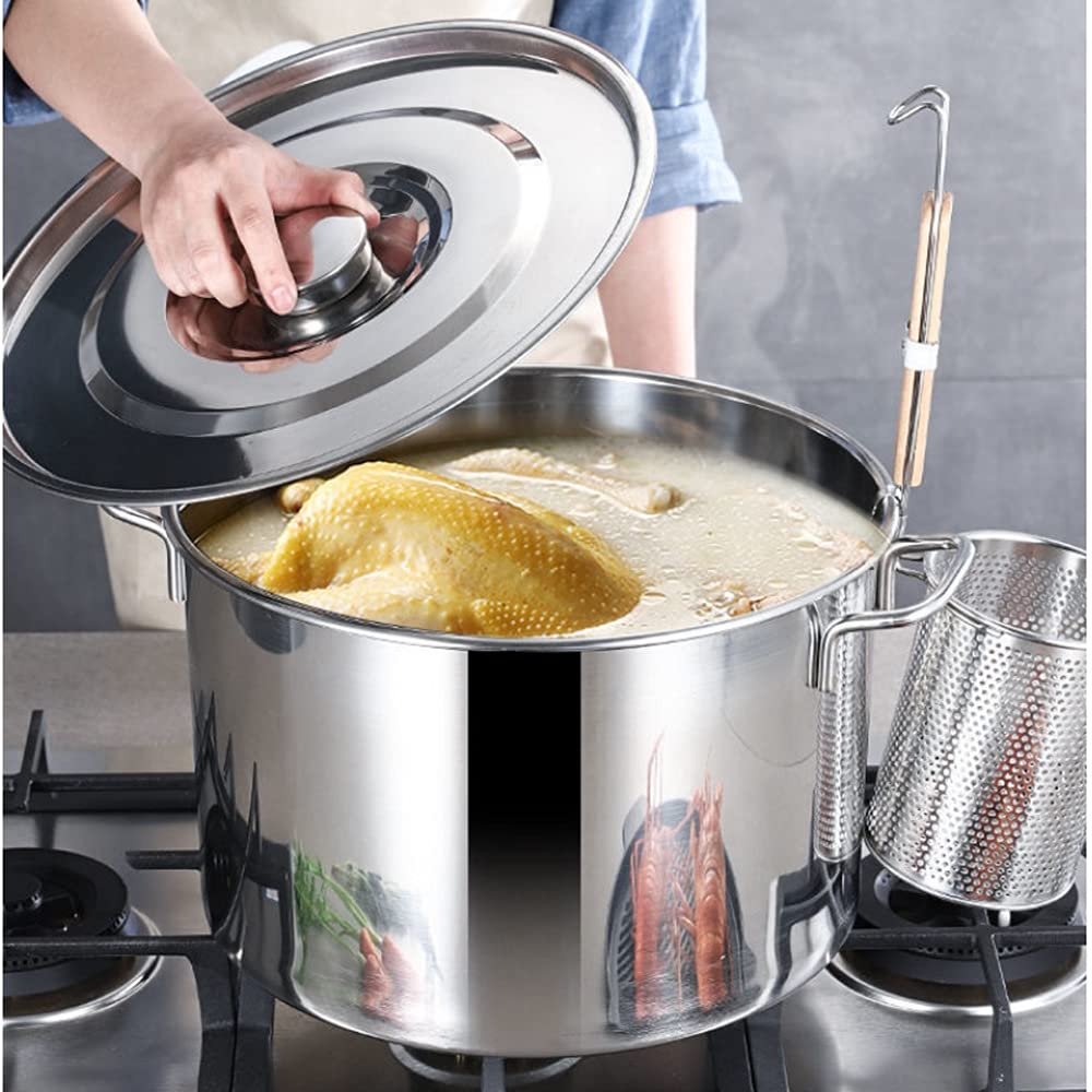 Stainless Steel 40 Quart Stock Pot with Lid J7269