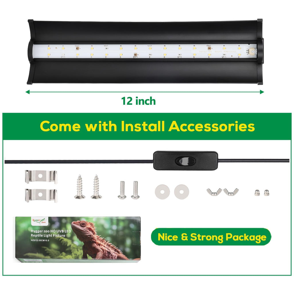 10W UVB Reptile Light Fixture 12 Inch G181