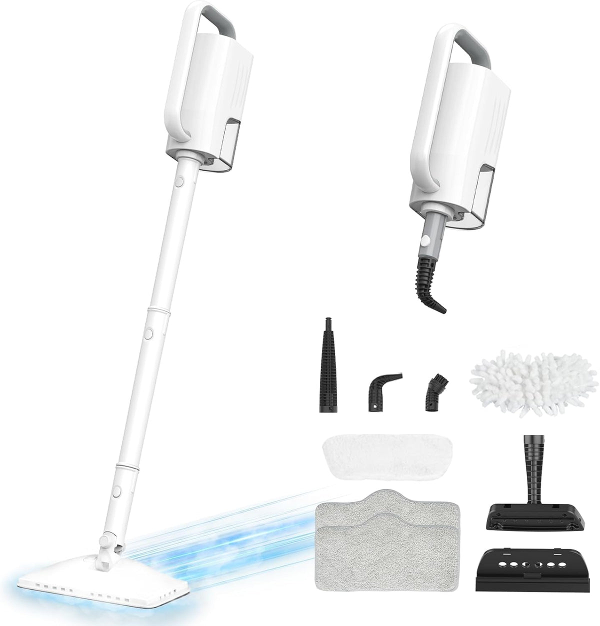 1200W 6-in-1 Steam Mop with 2 Modes, 400ML Removable Tank W782