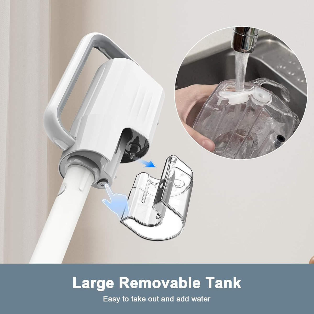 1200W 6-in-1 Steam Mop with 2 Modes, 400ML Removable Tank W782