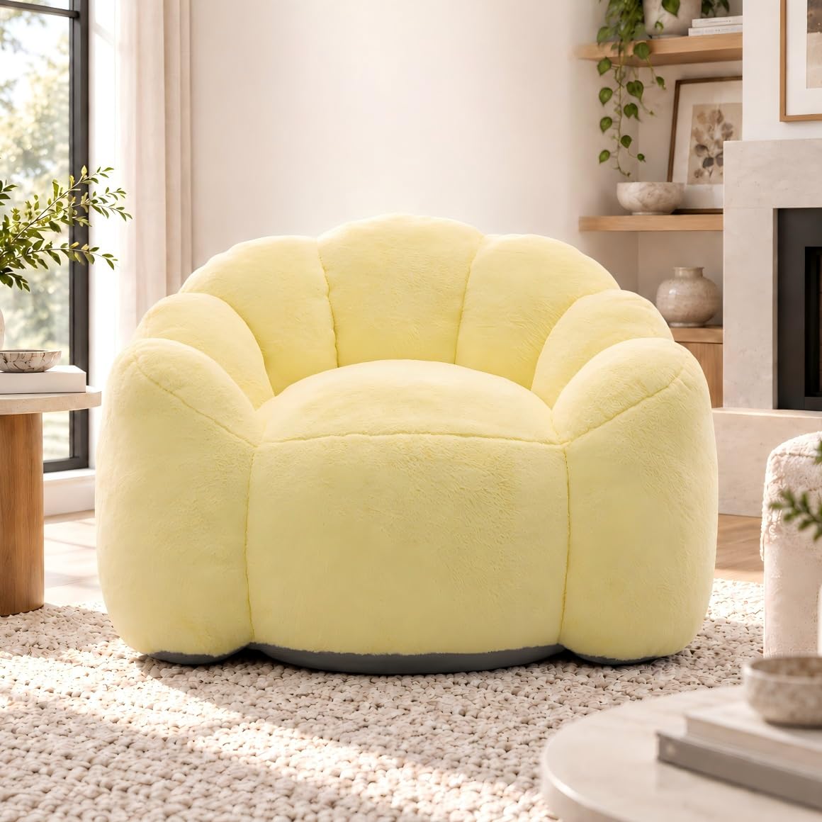 Yellow Memory Foam Bean Bag Chair G320289