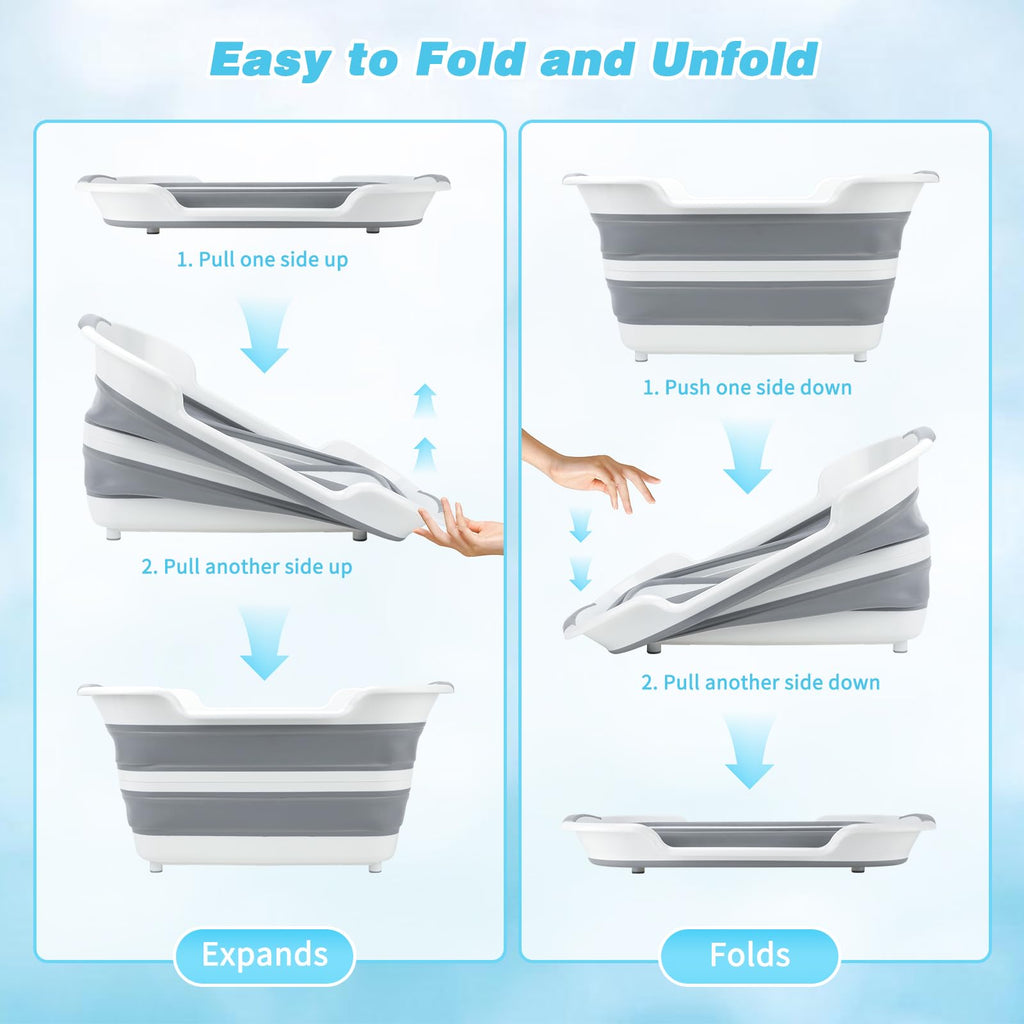 27L Raised Collapsible Dog Bathtub with Drain E70265