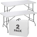 White 6FT Foldable Table 2-Pack N3487