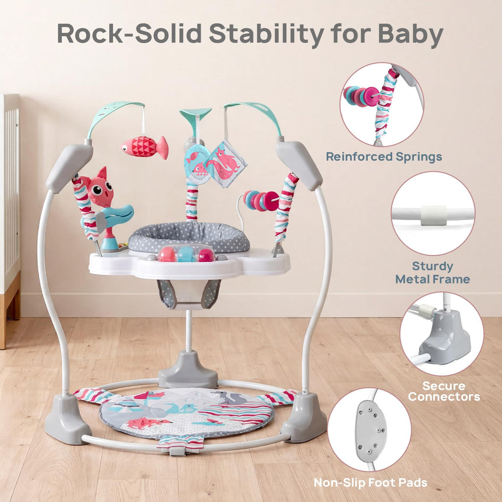 Baby Jumper Activity Center with Music & Lights, Pink N75975