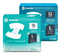 Adult Diapers L 15 Count & Overnight Adult Diapers L 12 Count K76834