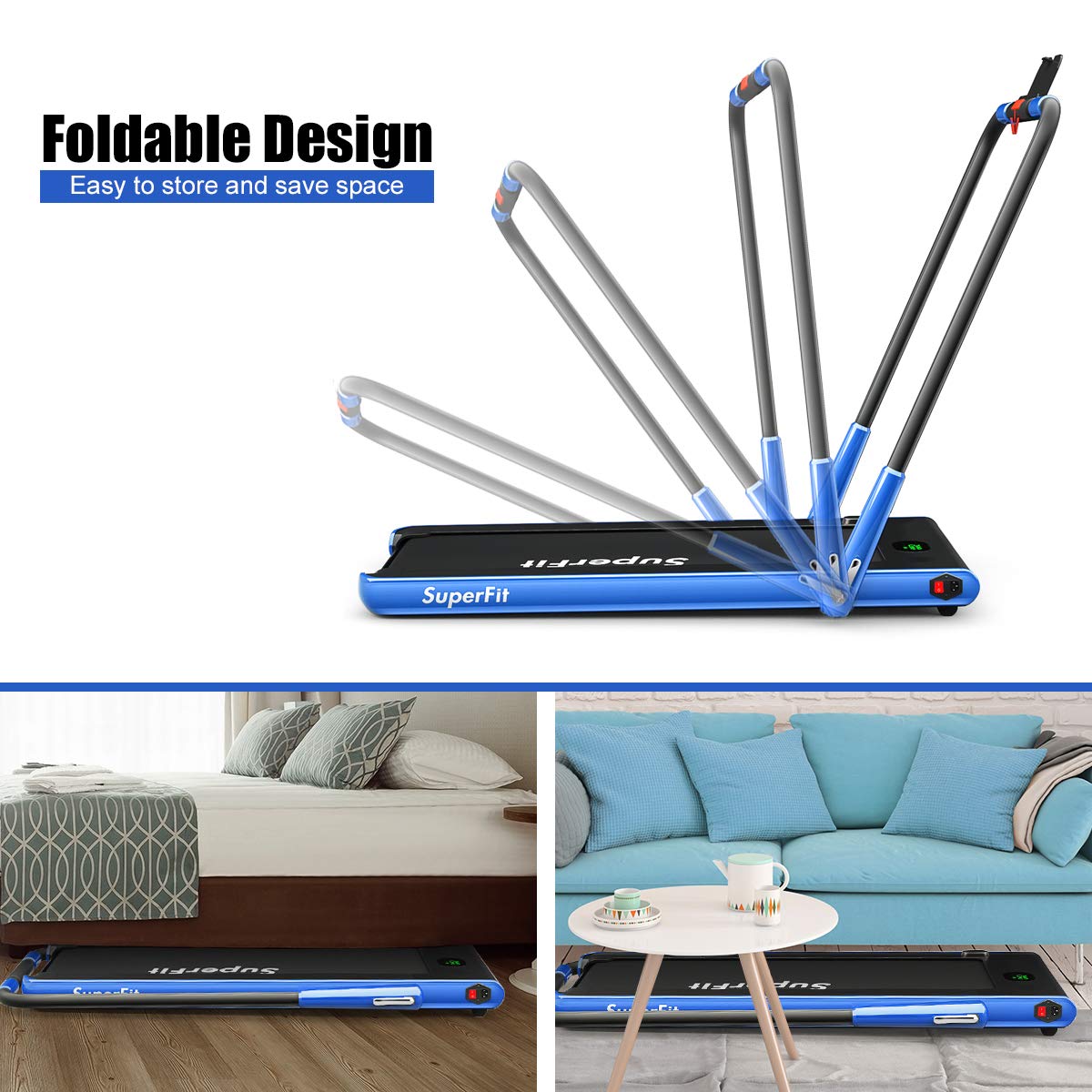 2 in 1 Under Desk Treadmill with Smart App F574616