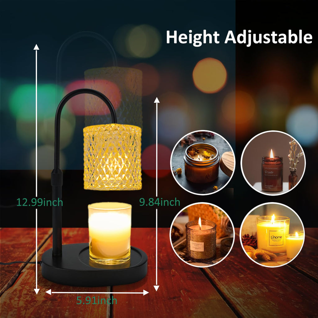 Candle Warmer Lamp with Timer Dimmable Height Adjustable N4569
