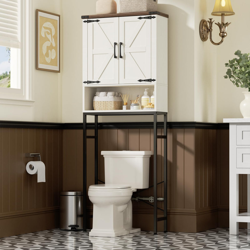 Over The Toilet Storage Cabinet with Adjustable Shelf, White M553662